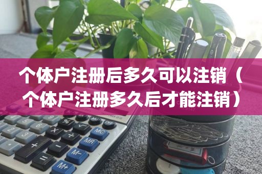个体户注册后多久可以注销（个体户注册多久后才能注销）
