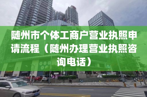 随州市个体工商户营业执照申请流程（随州办理营业执照咨询电话）