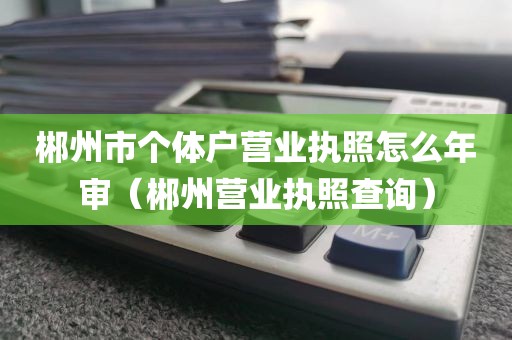 郴州市个体户营业执照怎么年审（郴州营业执照查询）